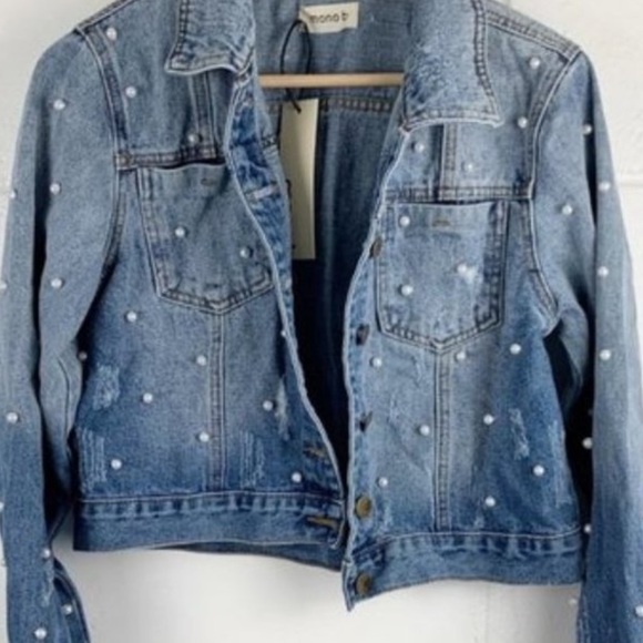 MONO B Pearl Custom Made Jean Jacket - Picture 2 of 3